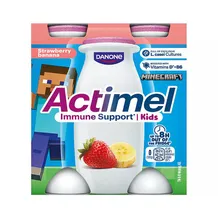 Actimel Kids Strawberry Banana Immunity Yoghurt Drink Multipack 4x100g